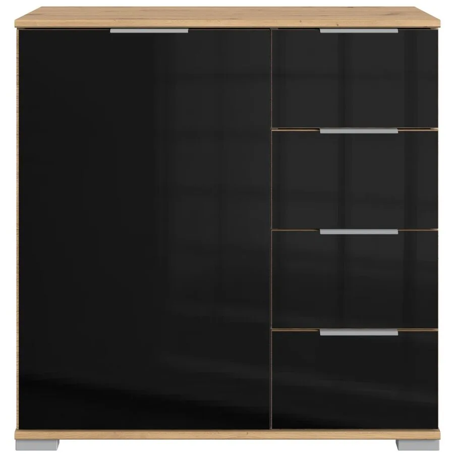Kommode Peyton C schwarz Holzwerkstoff B 81 H 83 cm