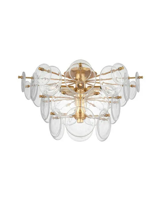 Loire Tiered Flush Mount Gild/Clear Glass L