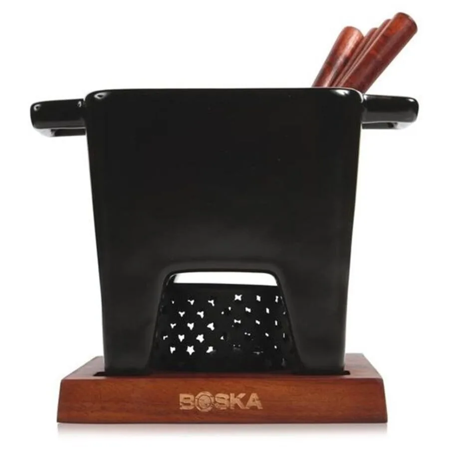Diverse Fondue-Set Tapas Schwarz Keramik/Stahl 0.6 l