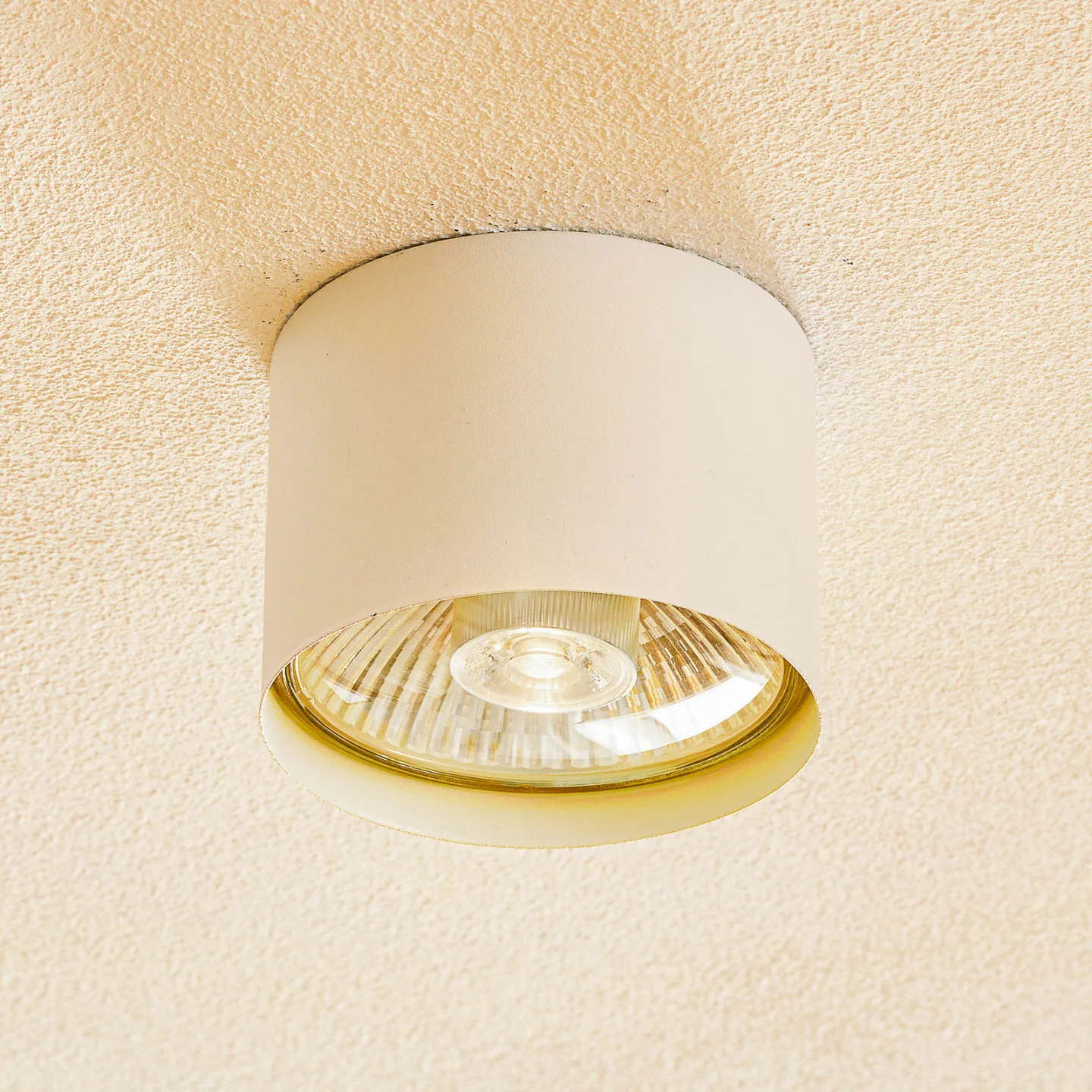 Chloe Deckenstrahler, starr, weiß - Euluna - Wohnzimmer - Modern - Metall - Rund