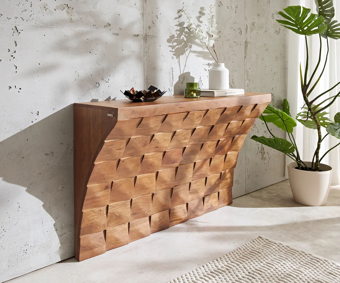 Konsole Eremos 120x35 cm Akazie Natur