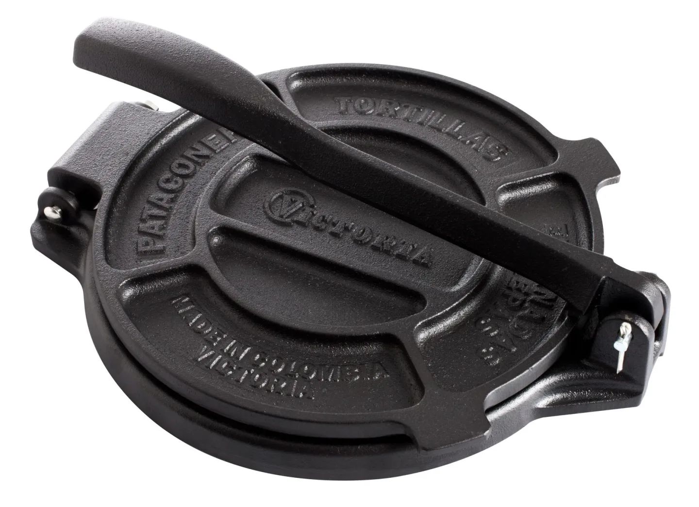 Victoria Tortillapresse 16,5 cm Gusseisen schwarz Schwarz