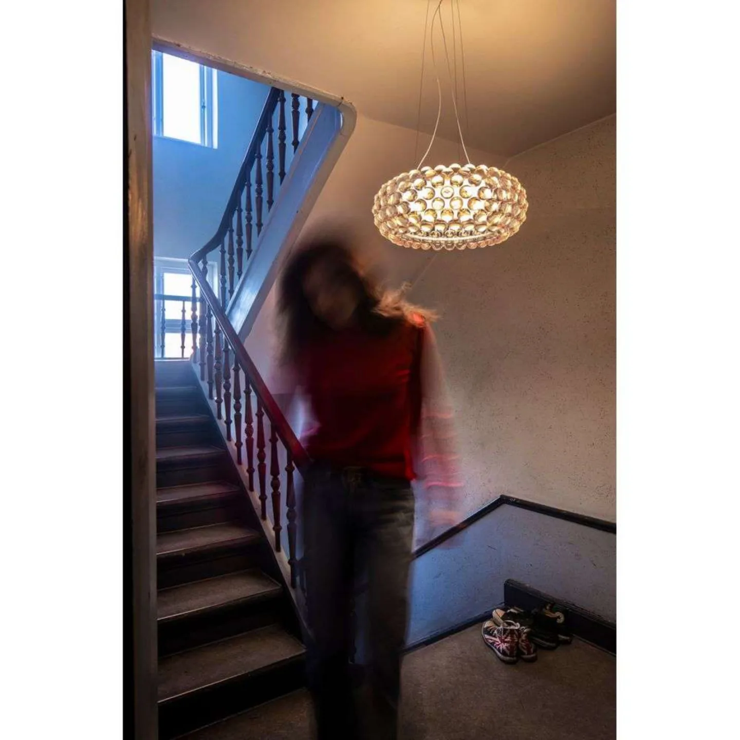 Caboche Plus Media LED-Pendelleuchte, klar, dim. - Foscarini - Esszimmer - Glas