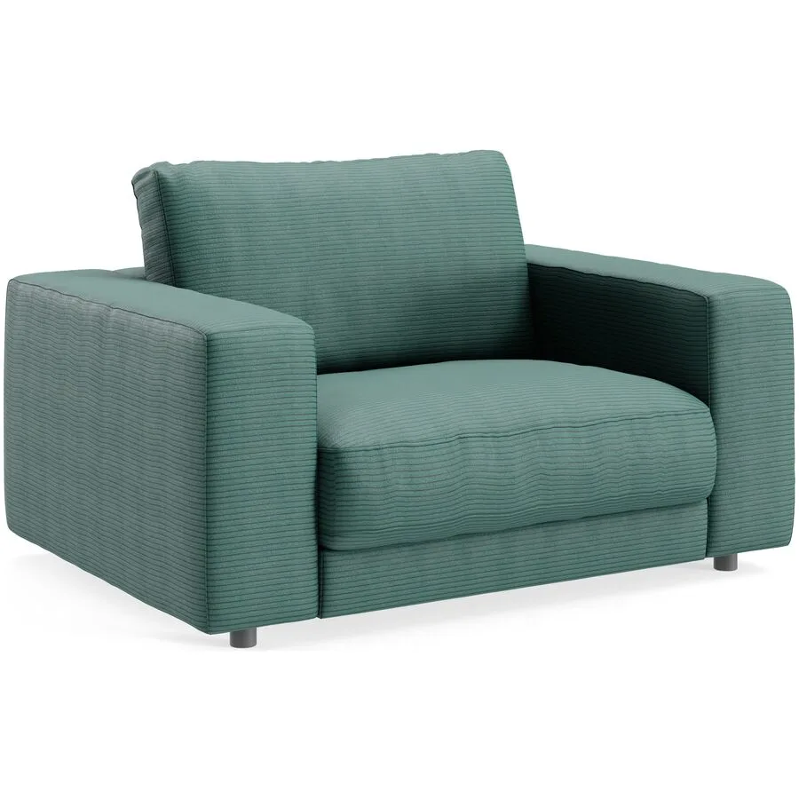 Sessel Ava green Bezug: 88% Polyester, 12% Polyacryl B 140 T 107 H 86 cm - Möbel Konfigurator: Traummöbel individuell zusammenstellen