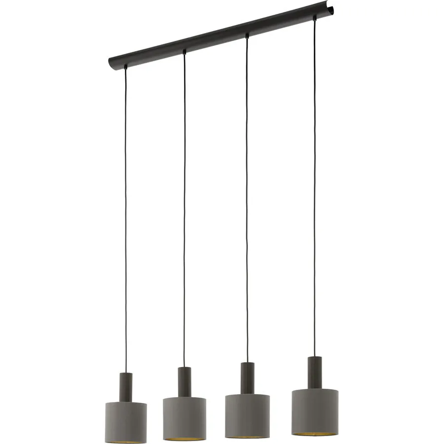 Eglo Pendellampe Concessa 1 Braun Stahl 16 cm 150 cm - Farbe: dunkelbraun