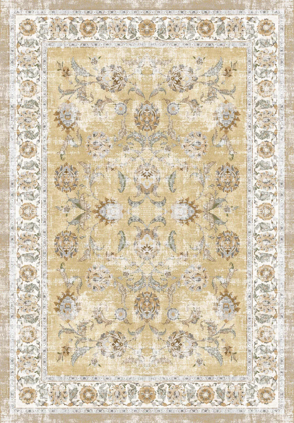 Wilton-teppe - Adeleine (ochra) (Størrelse: 200 x 280 cm)