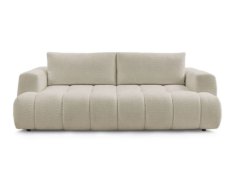 3er Sofa BOBOCHIC FUJI Boucle-Stoff beige