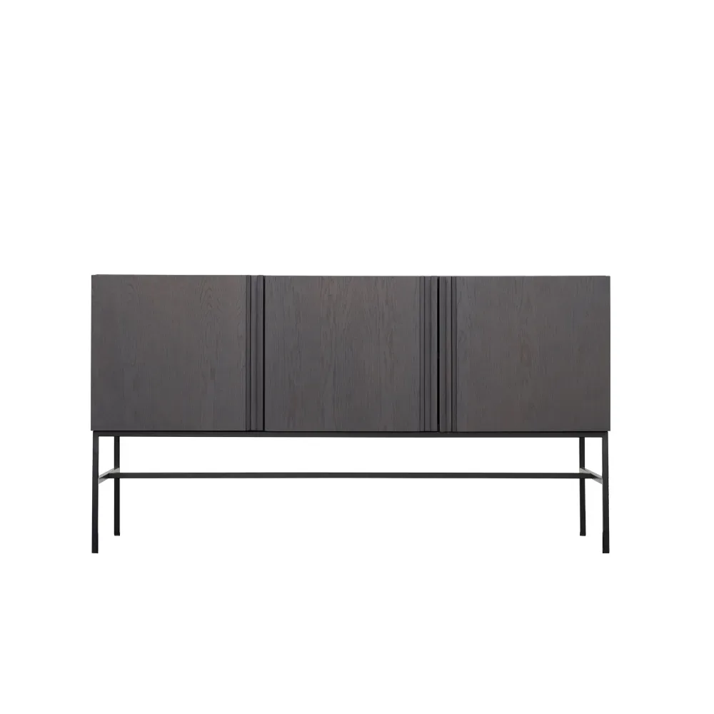 Fogia Boss Sideboard Eiche-3 Türen-Kalkstein-Metallgestell