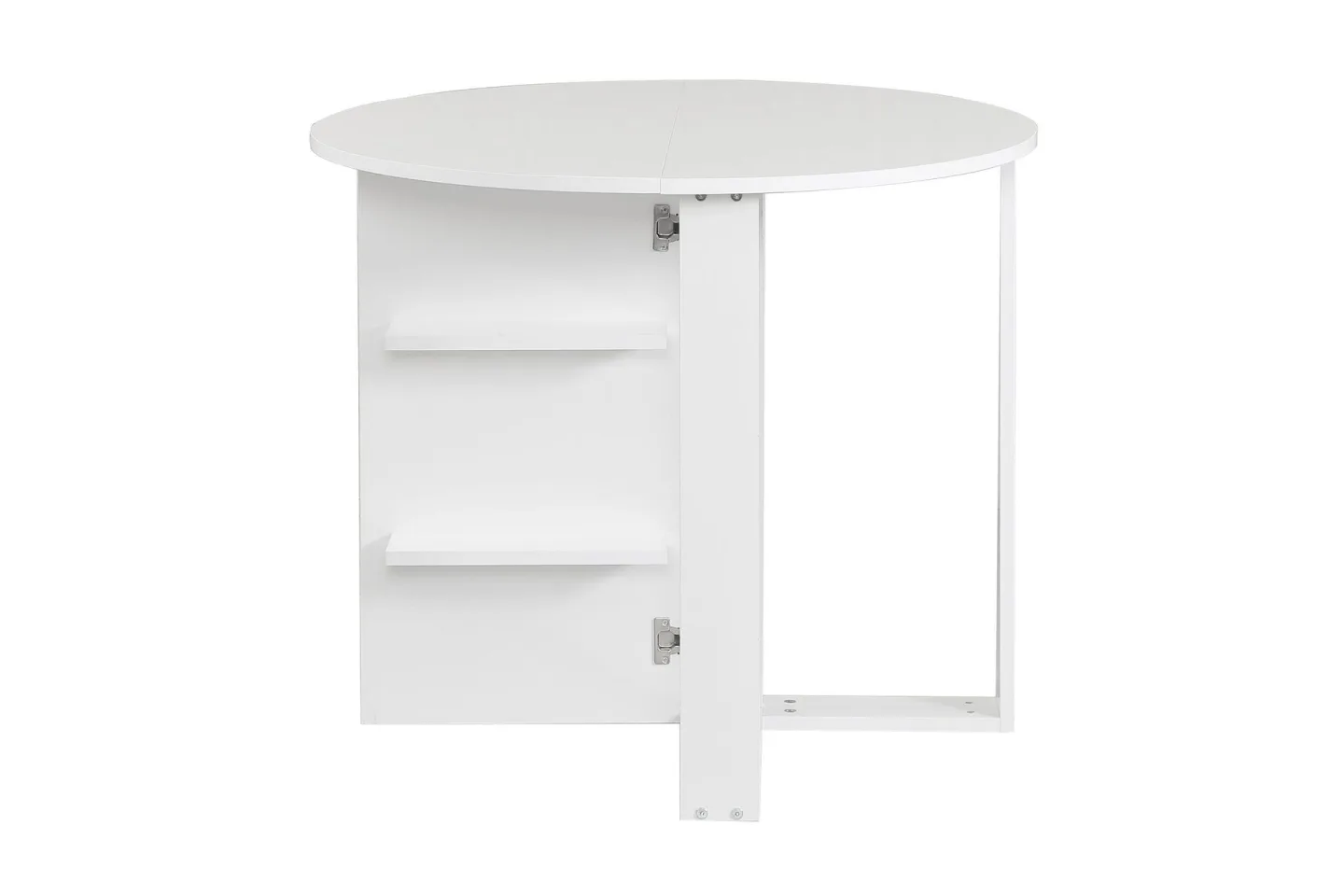 Comfortale Matbord Runt Hopfällbart - Vit