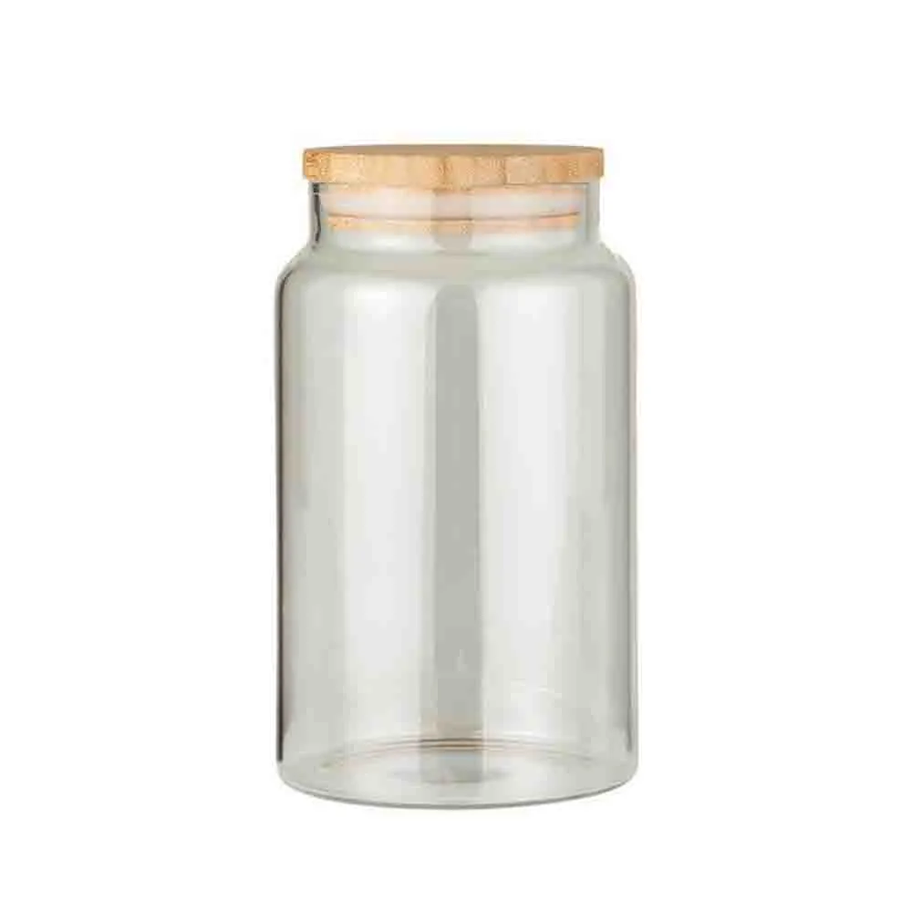 Glasburk med bambulock 1000 ml