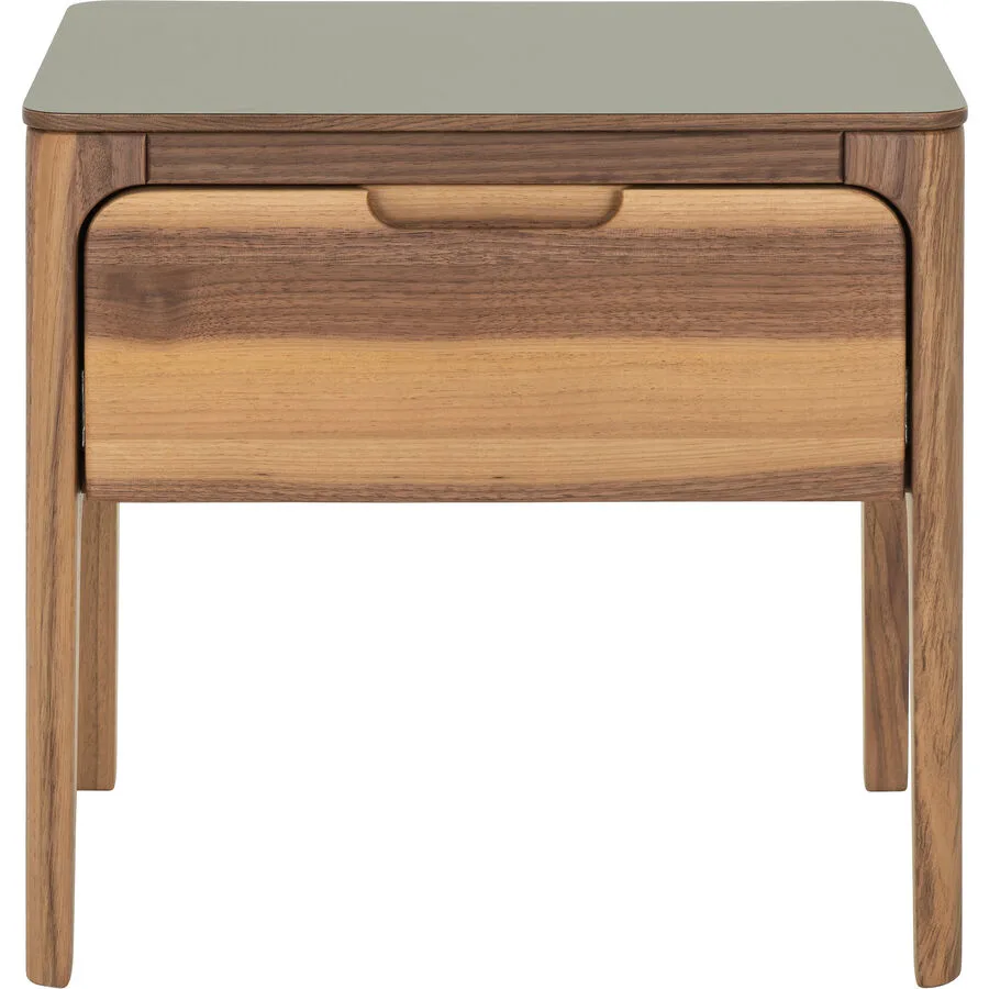 Nachttisch Lund Braun Holz 45 cm - Farbe: Nussbaum