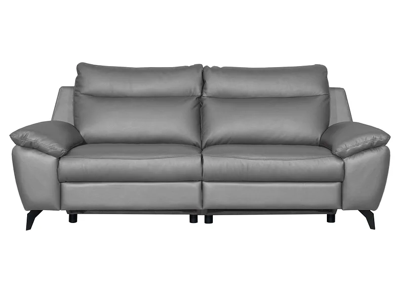 3er Sofa VERONA 100% Leder / Echtleder grau