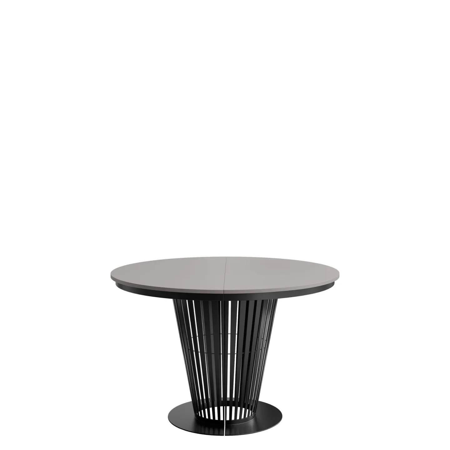 Cedra Runt Matbord 120-196 cm - svart, grå