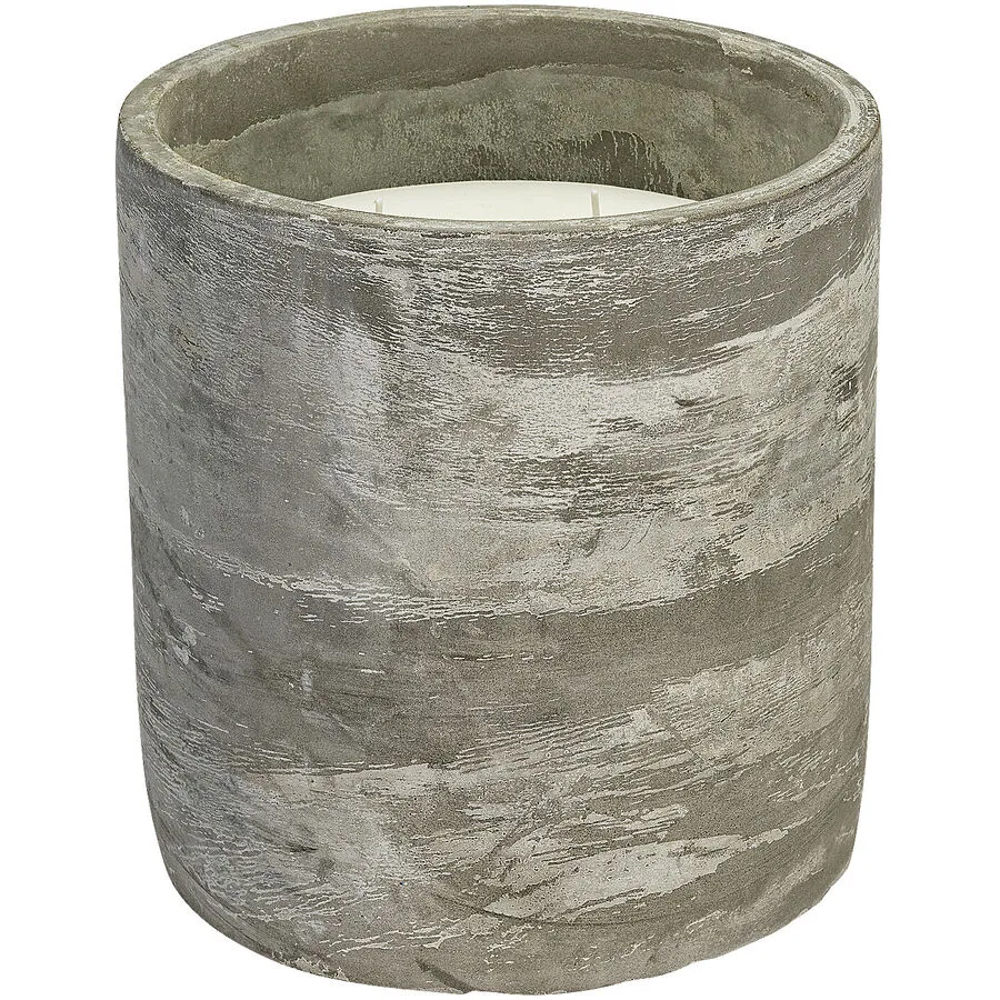 Kerze Natural Grau Beton/Wachs 21.5 cm - Material: Wachs/Beton