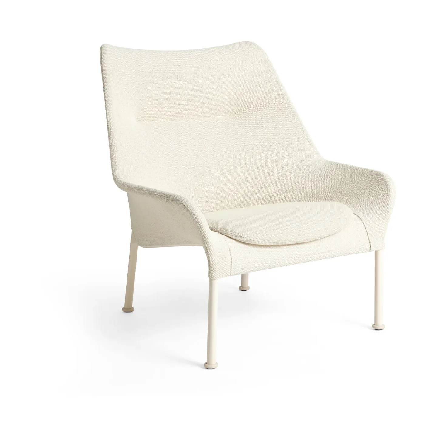 HAY O2 Lounge Chair Sessel Soft cream-lackierter Stahl eggshell
