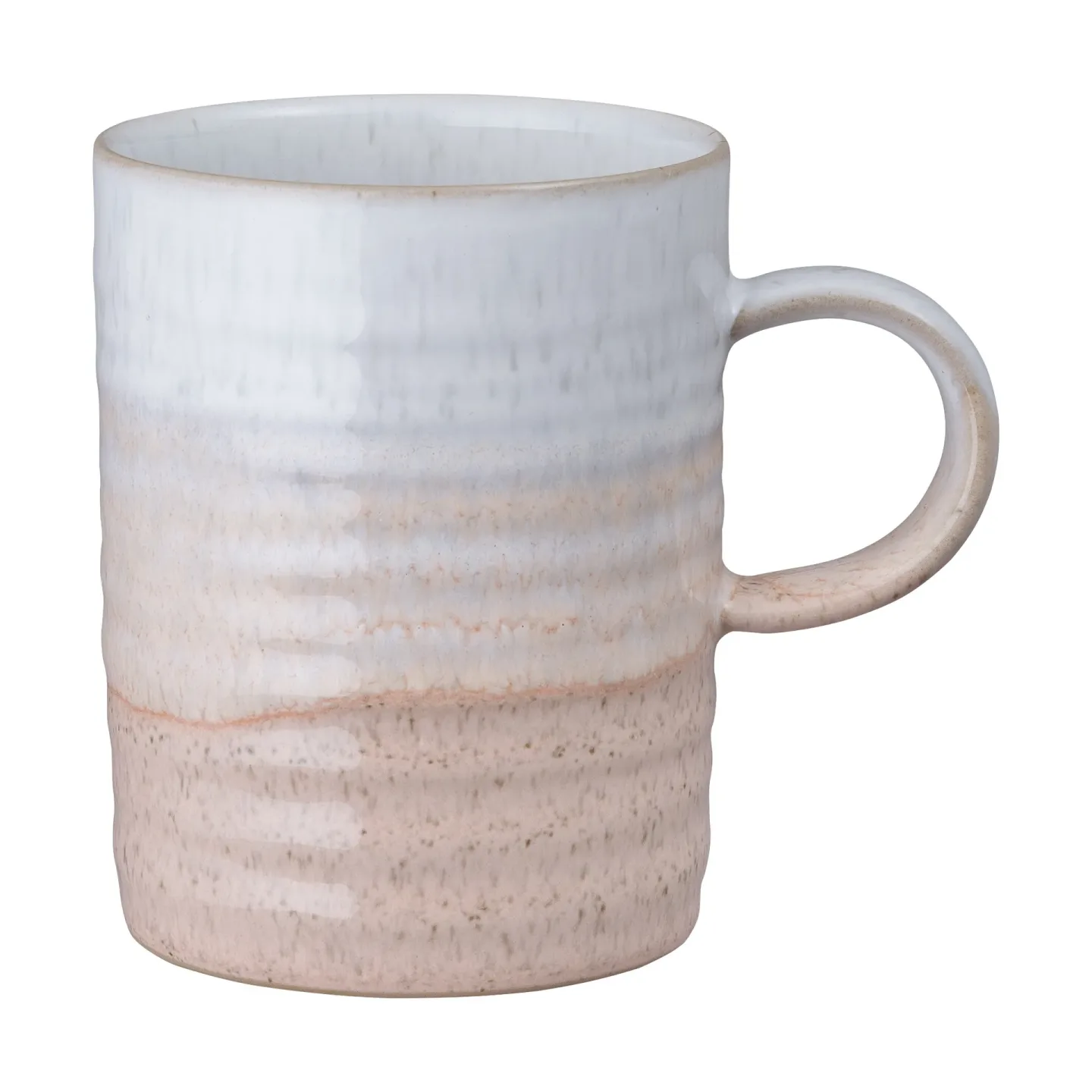 Denby Kiln Coral gerillte Tasse koralle-beige, Ø8 cm