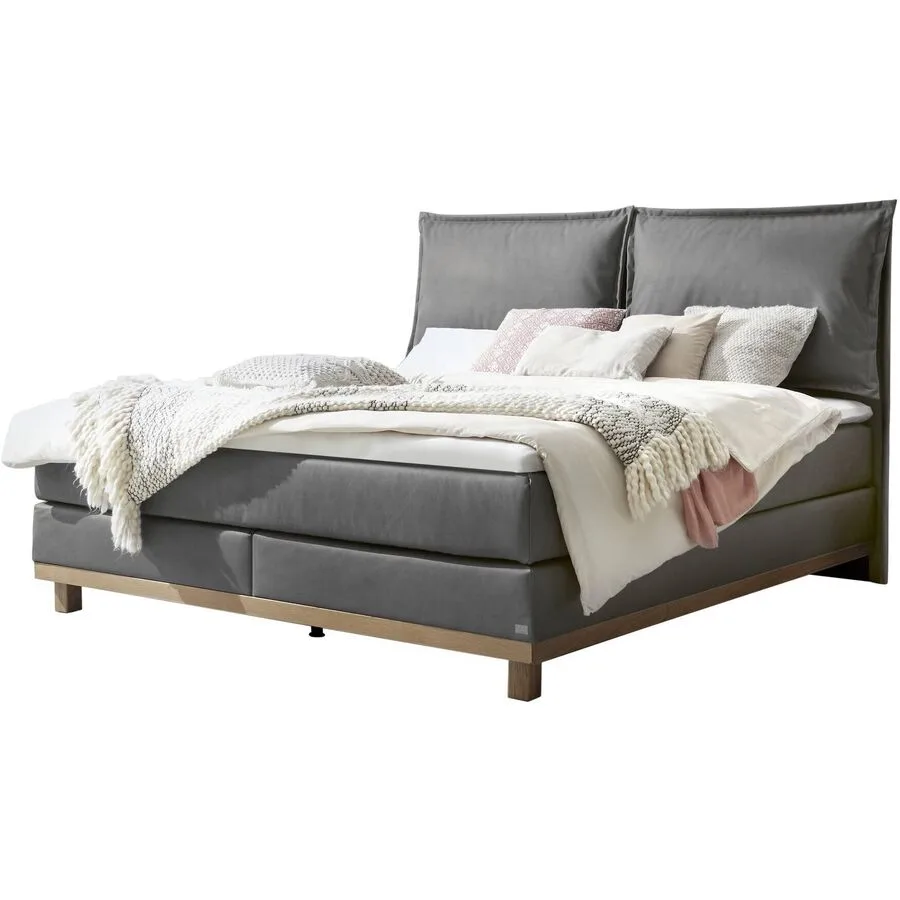 Hasena Boxspringbett Zamora stahl Stoff 180 x 200 cm