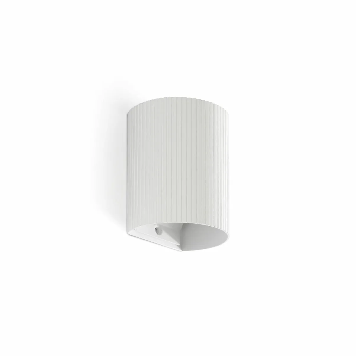 Faro Barcelona - Sole 10cm - Vägglampa - Vit räfflad