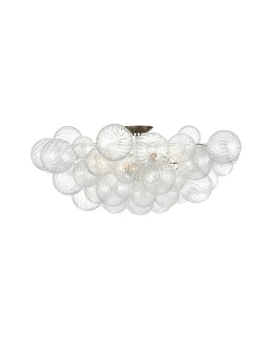 Talia 38" Flush Mount Silver