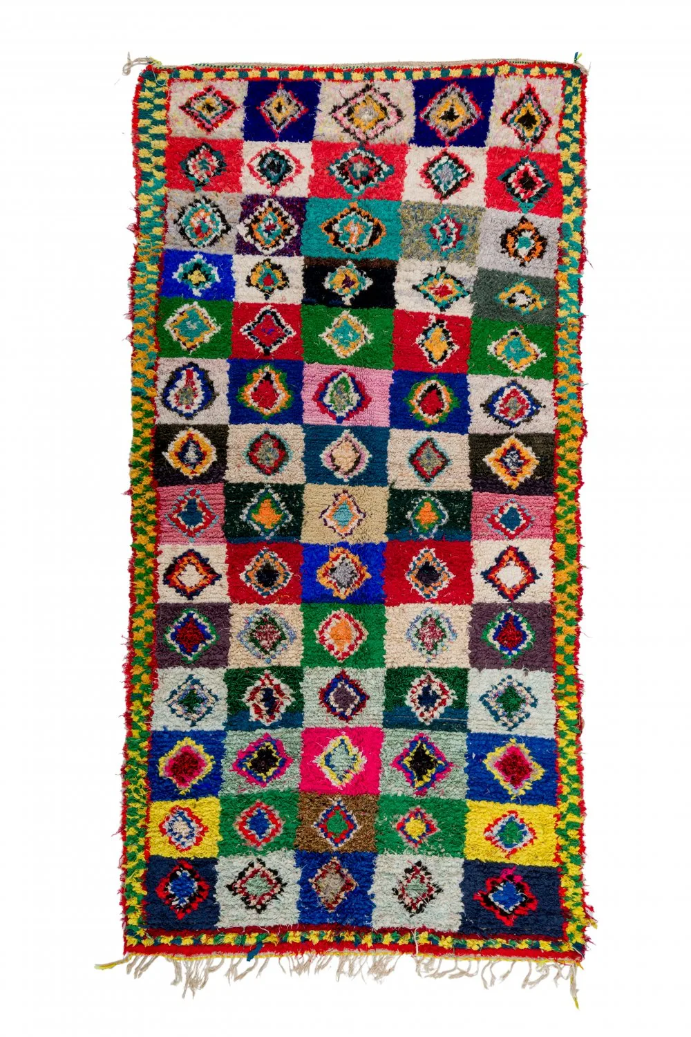 Marokkansk Boucherouite-teppe 290 x 145 cm (Størrelse: 290 x 145 cm)