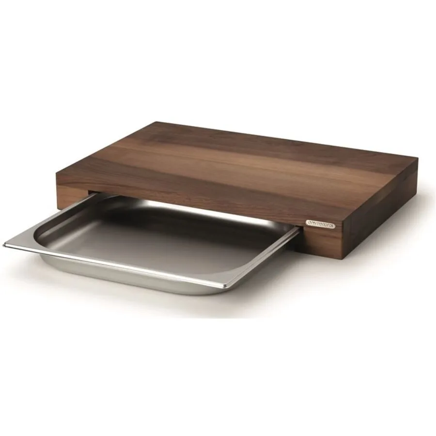 Schneidebrett Continenta Walnuss Edelstahl/holz B 48 cm T 32.5 cm