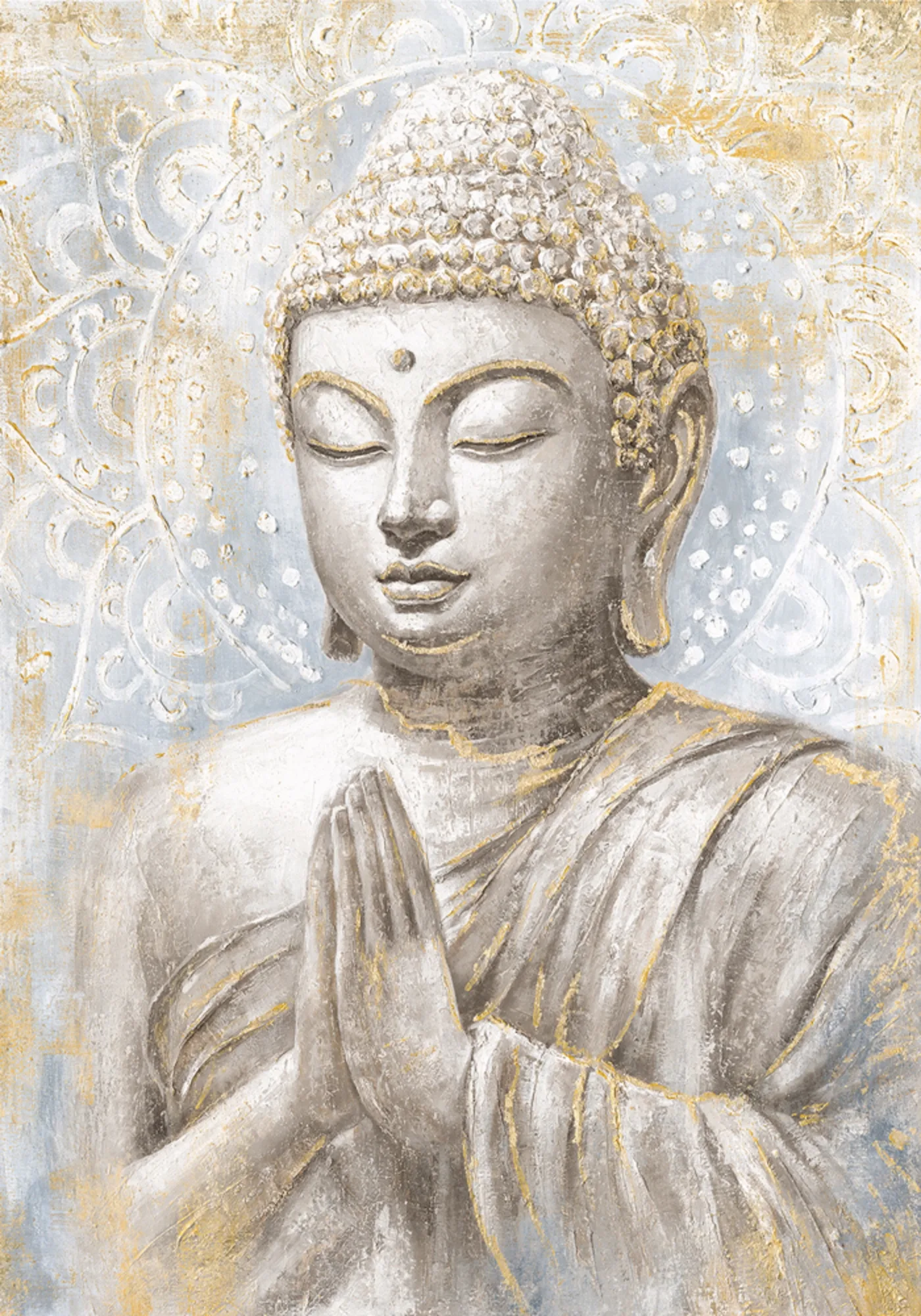 image LAND Gemälde Meditierender Buddha Gold | Schubiger Möbel