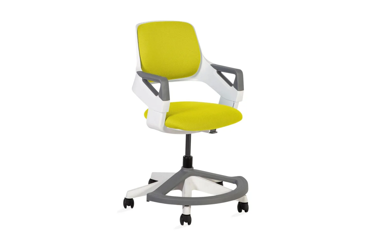 Barnstol Rookee För 4-14År 64x64xh76-93 cm Gul/Vit -