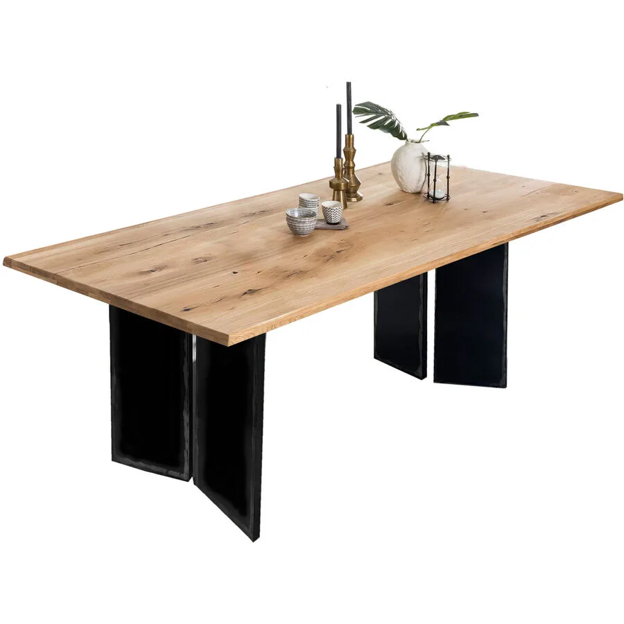 Esstisch Anter natur Wildeiche Massivholz B 200 T 100 cm