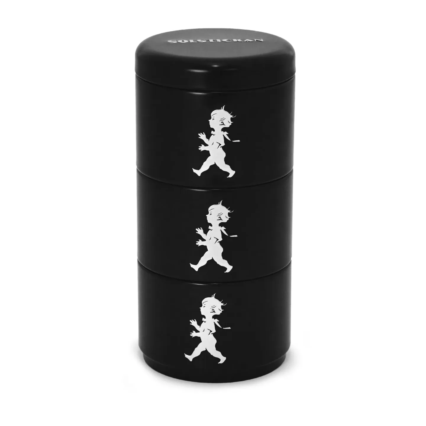 Solstickan Design Solstickan Dose 3-geteilt Ø 8,5 cm Schwarz