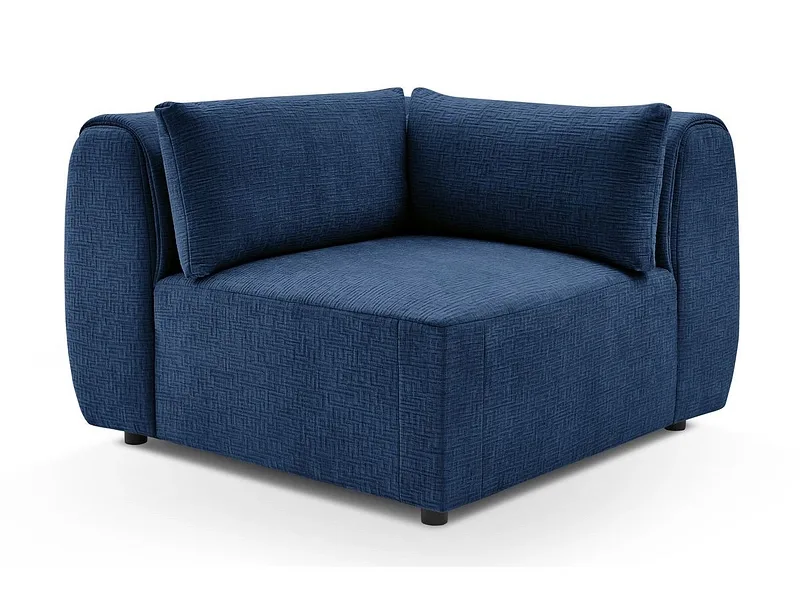 Ecke für modulare Sofas BOBOCHIC JEANNE Stoff mit Textur dunkelblau