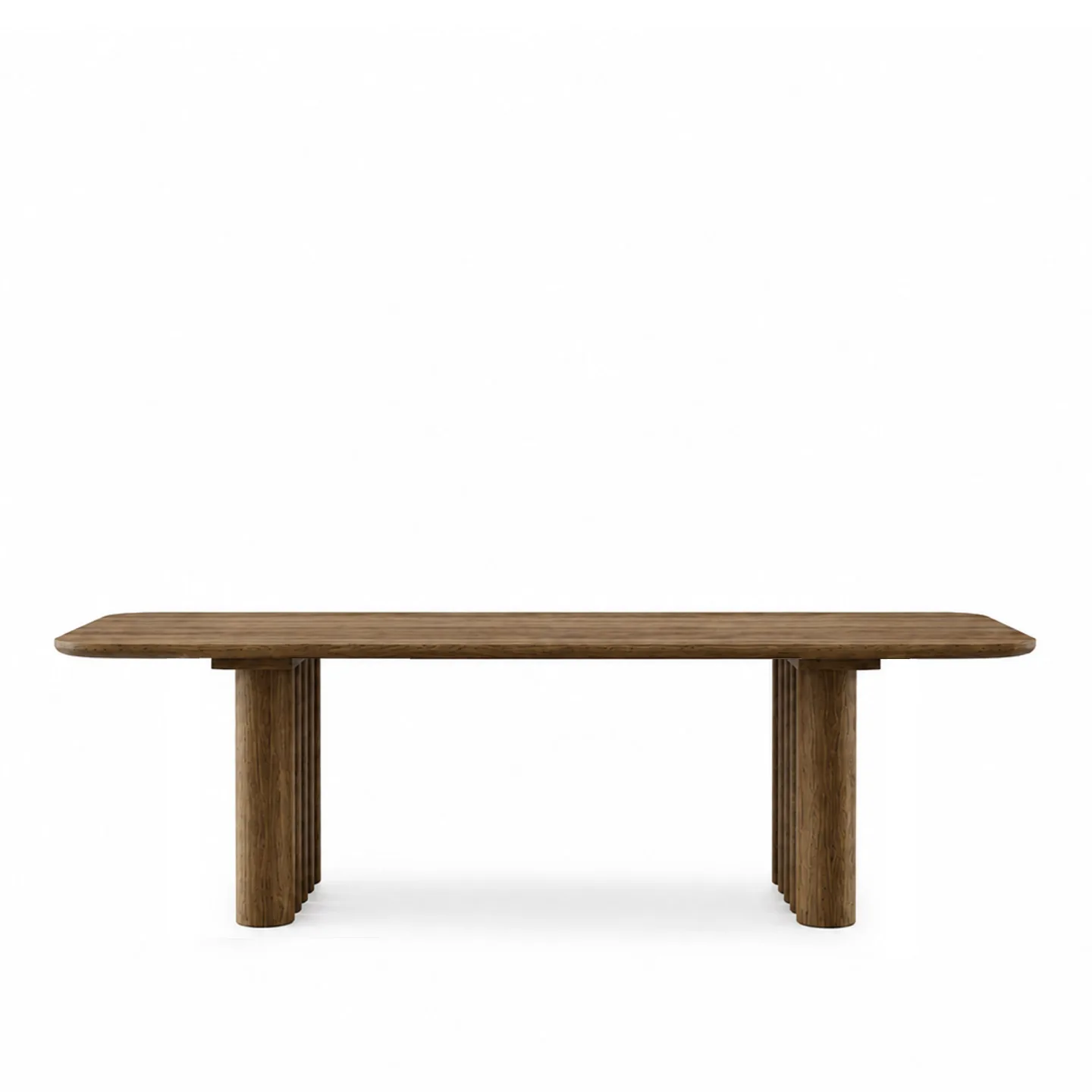 Dk3 - Plush Table Rectangular 30mm tabletop 130mm legs L200 x W100 x H72 cm Max 2 extension leaves Smoked oak - oil - Matbord - Brun