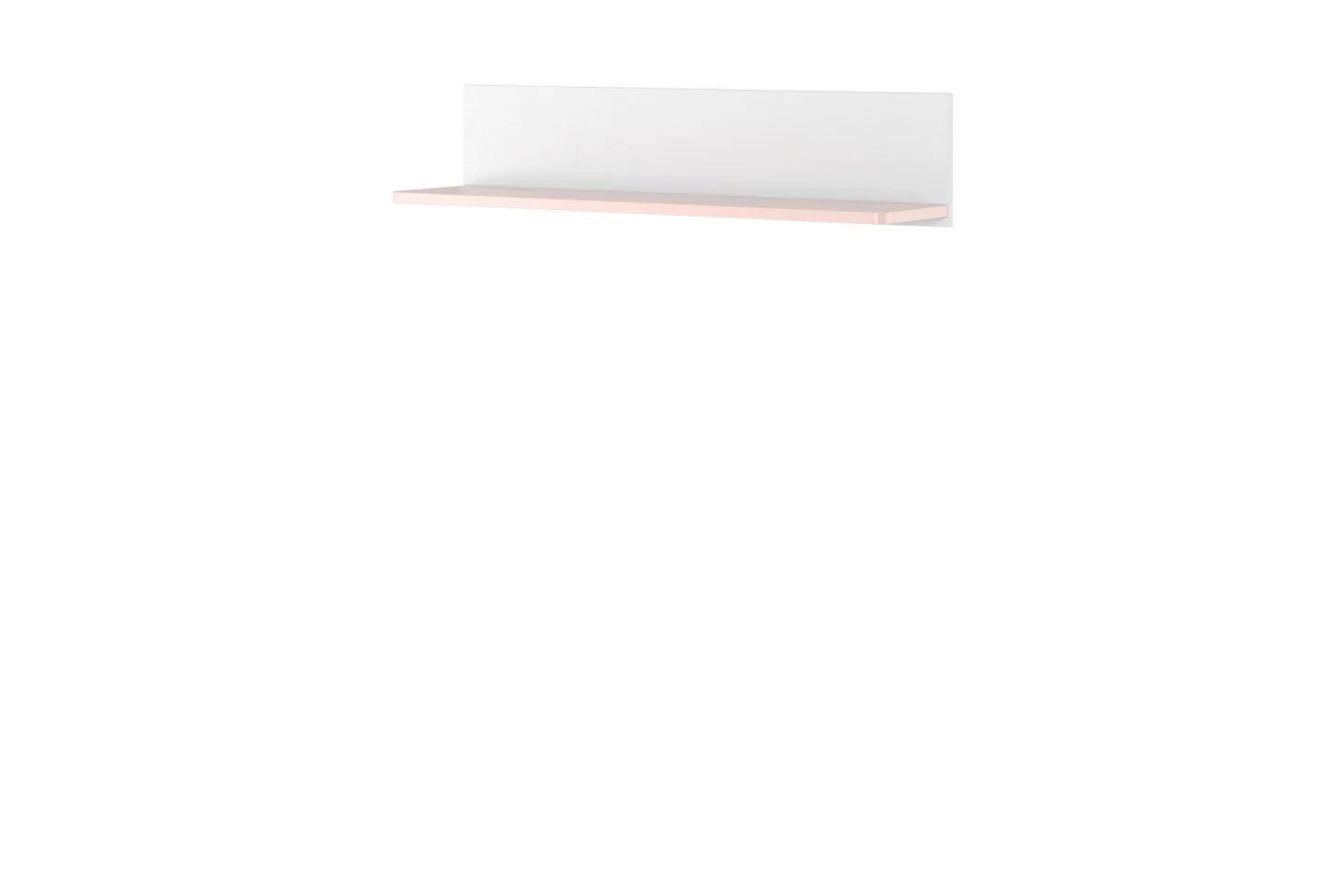 Hilts Vägghylla 110x22 cm - Vit/Rosa