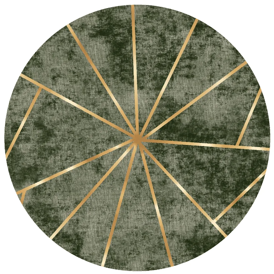 Rundt teppe - Bellizzi (grønn) (Størrelse: Ø 180 cm)
