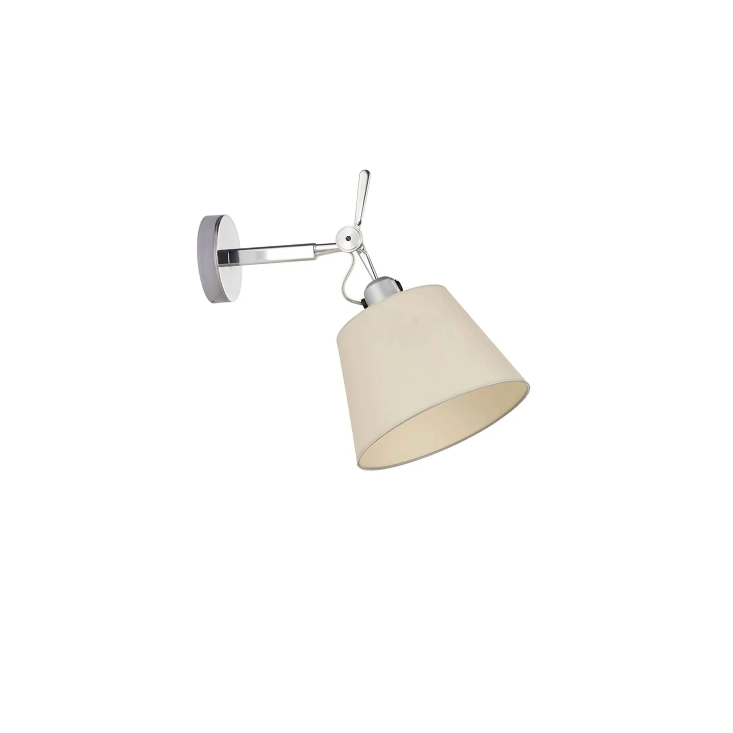 Artemide - Tolomeo Diffusore Vägglampa Ø 18 cm - Pergamentpapper - Sänglampor - Giancarlo Fassina,Michele De Lucchi - Silver - Naturmaterial/Metall
