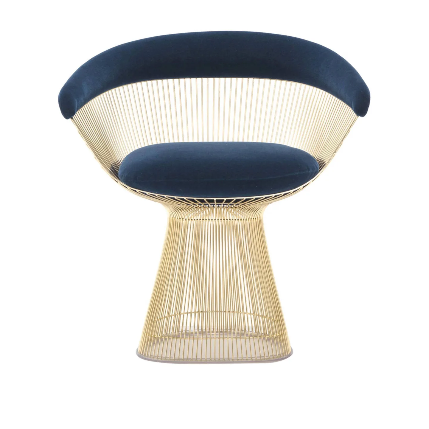Knoll - Platner Side Chair - 18k guld, Tyg: Kat. B - Knoll Velvet - K78481 - Fåtöljer - Warren Platner - Guld - Naturmaterial/Metall