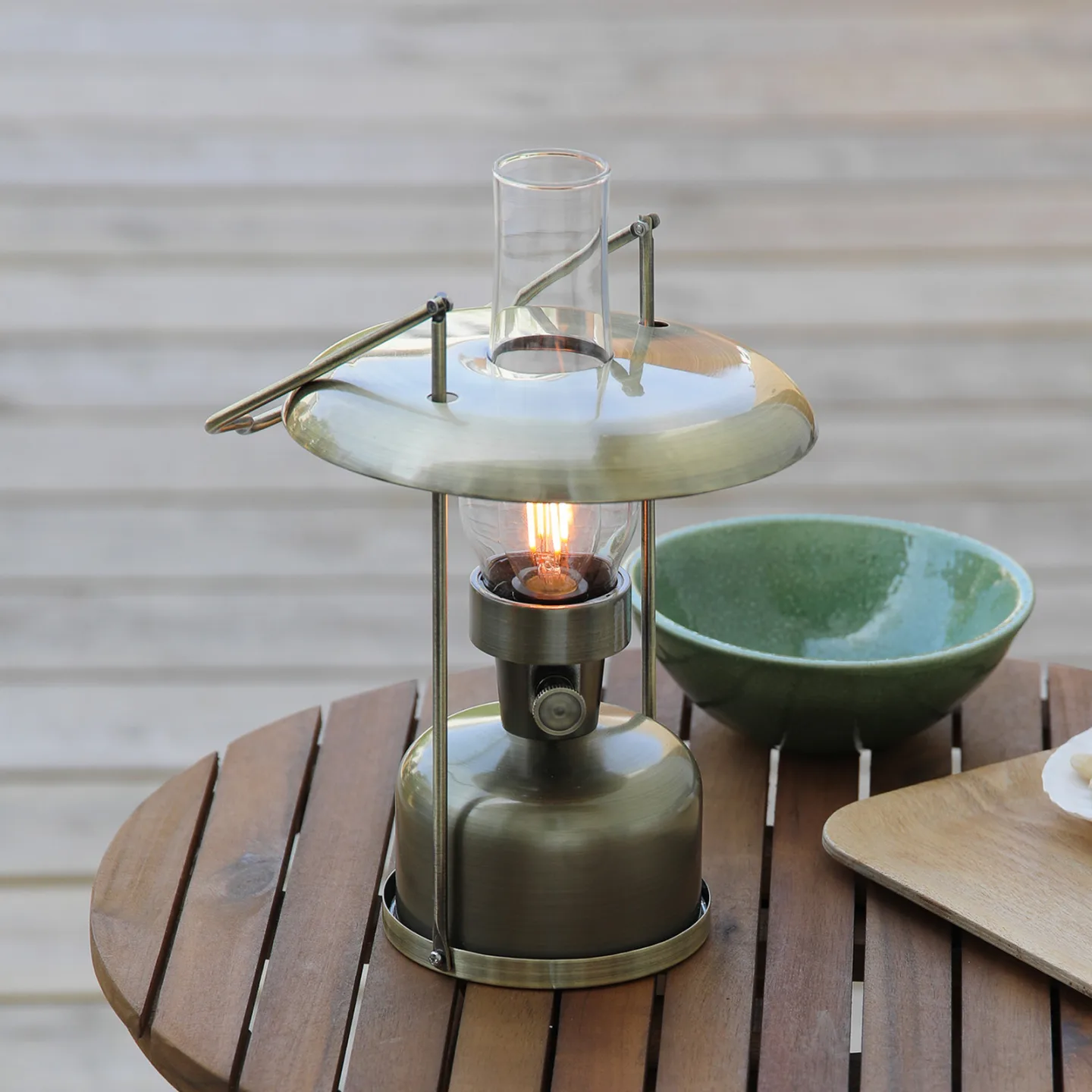 Fanos Portable LED-Tischleuchte, messing, IP44 - Markslöjd - Wohnzimmer - Antik - Metall - Einflammig
