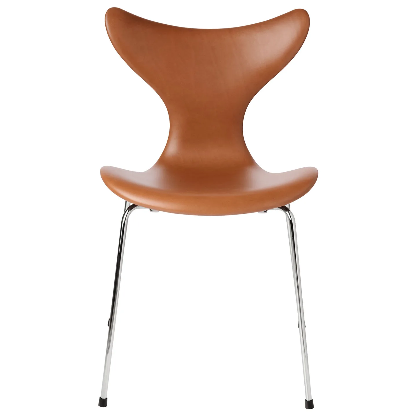 Fritz Hansen - 3108 Liljan Stol Anniversary Collection - Matstolar - Arne Jacobsen - Brun - Läder/Metall/Skum