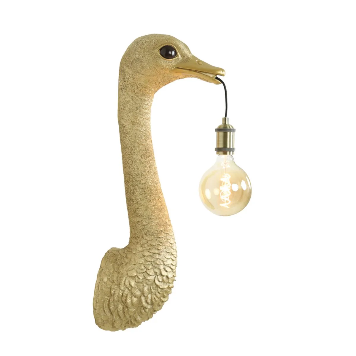 Light & Living - Ostrich 72cm - Vägglampa - Guld