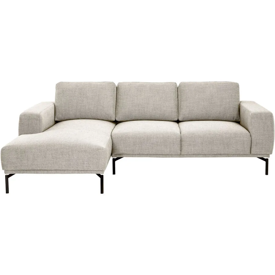 MyDeal Ecksofa Maja Weiss Stoff 243 cm 162 cm - Material: 70% Polyester 30% Zellulose Acetat - Möbel Konfigurator: Traummöbel individuell