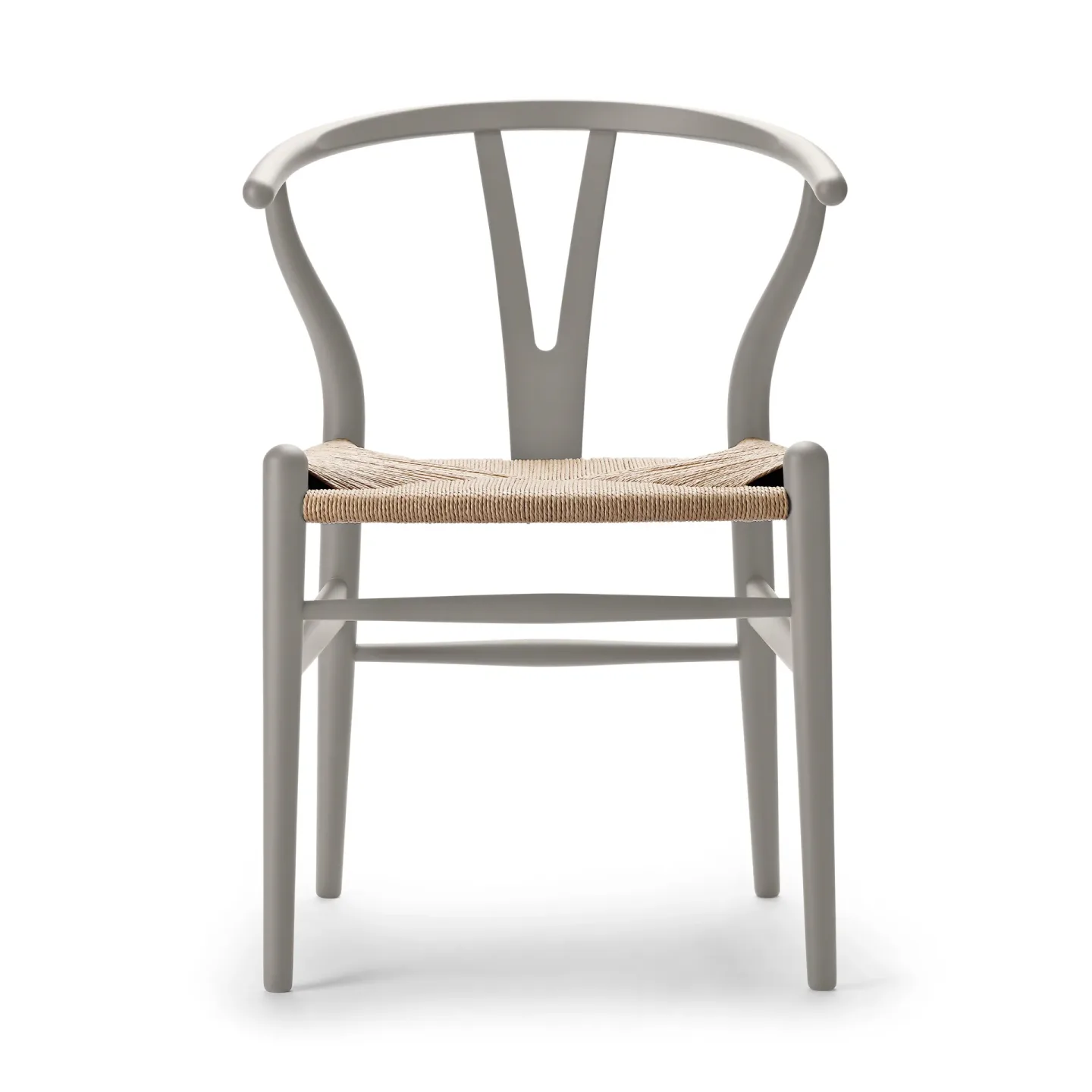 Carl Hansen & Søn CH24 Y-stol Soft naturflätad sits Silver Grey S3502-Y