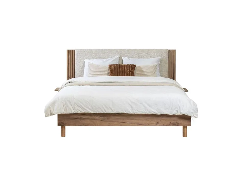 Bett BOBOCHIC LIOR 160x200cm stoff beige