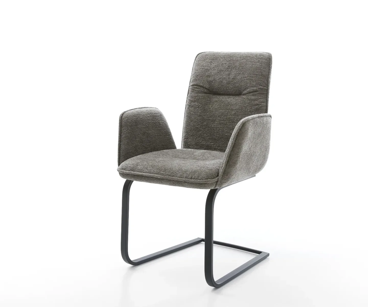Freischwinger Vinja-Flex Bouclé Soft Schlamm Freischwinger flach Schwarz