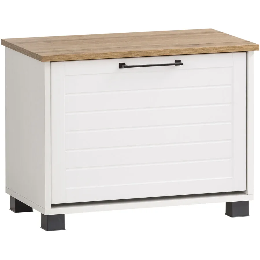 Schuhbank Wimmis eiche landhaus/weiss Holzwerkstoff B 62 cm H 47.2 cm
