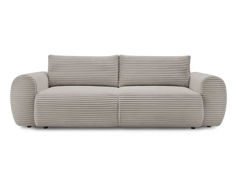 3er Sofa BOBOCHIC LUCIEN Cord-Stoff taupe