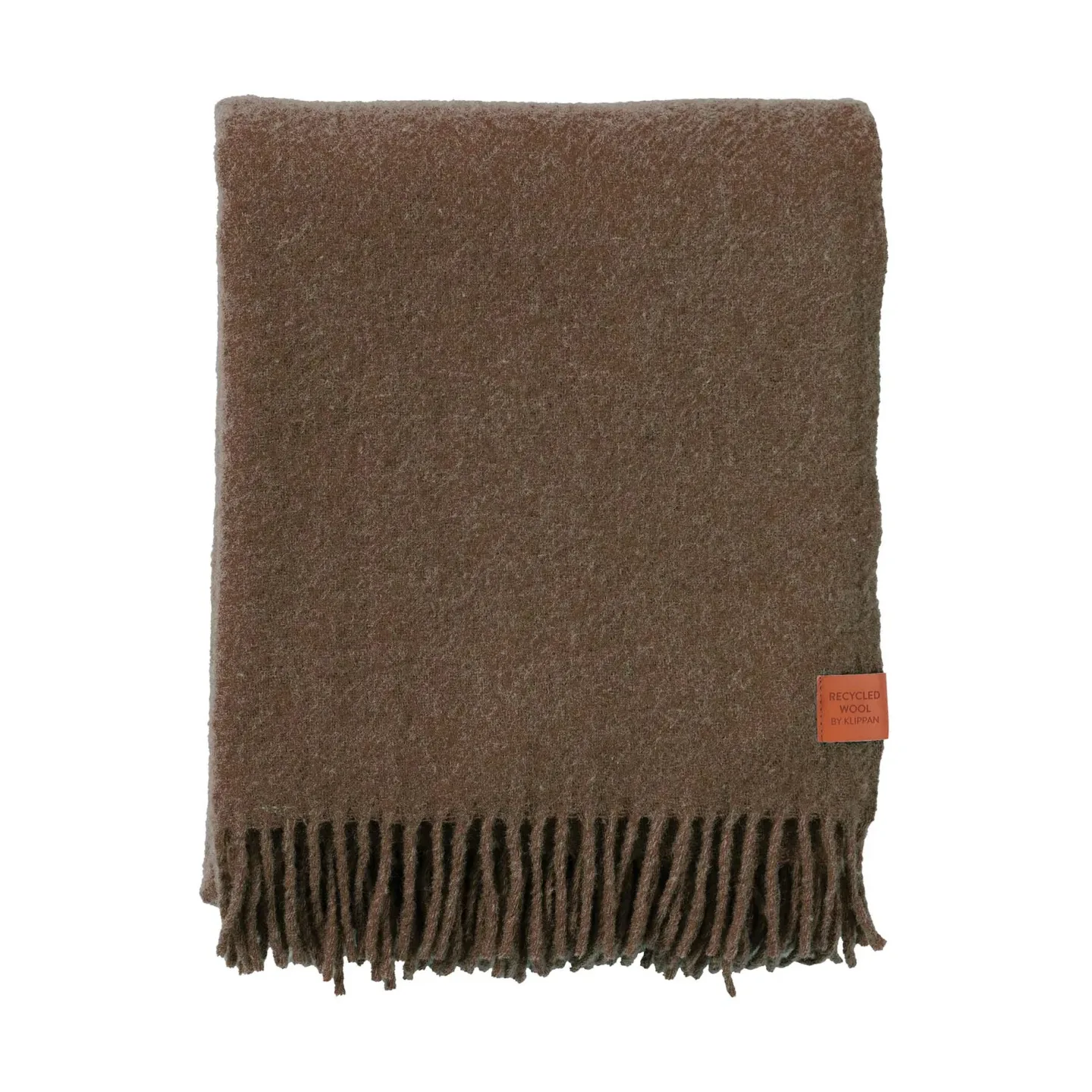 Klippan Yllefabrik True ullpläd 130x200 cm Walnut