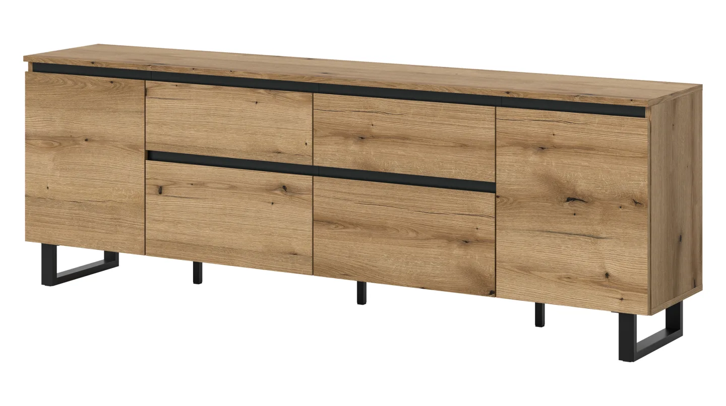 TV-Lowboard Evoke Eiche - 180 cm - TOMASA