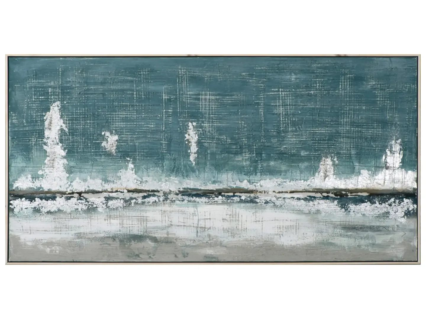 image LAND Bild Silberner Horizont Blau | Schubiger Möbel