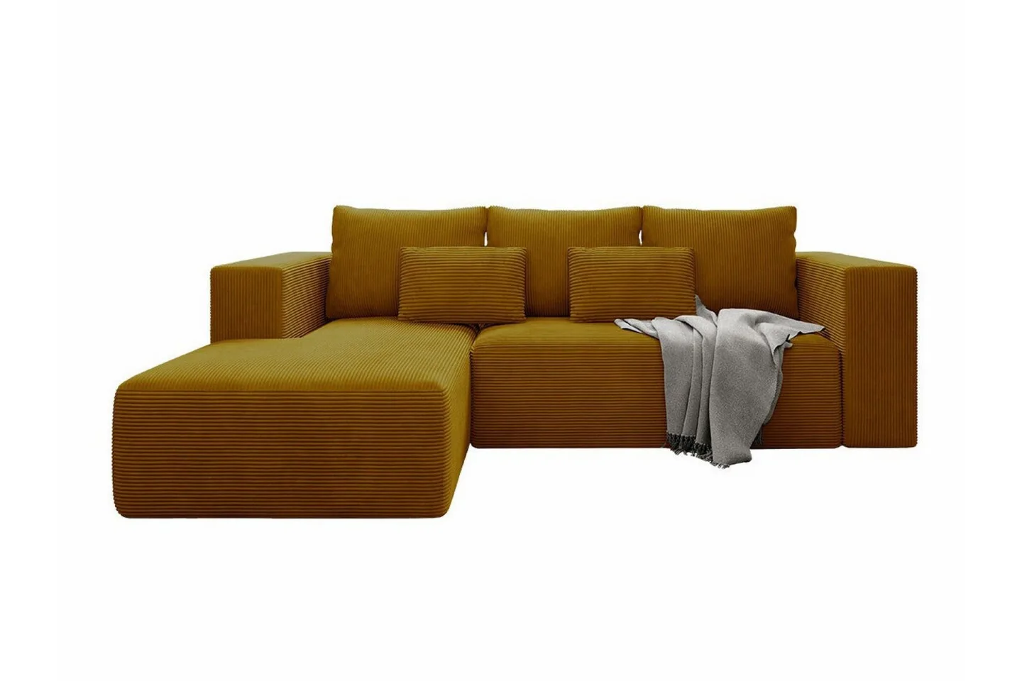Listowel 3-sits Hörnbäddsoffa Dark yellow -