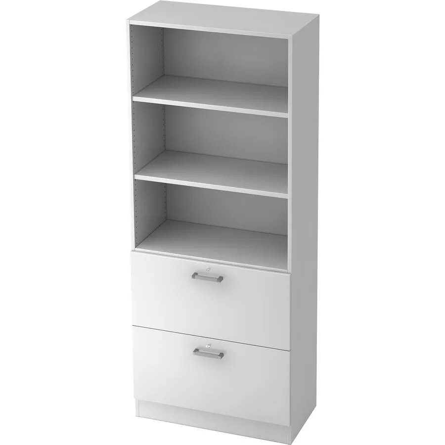 Regal Office weiss Holzwerkstoff B 80 cm H 200.4 cm