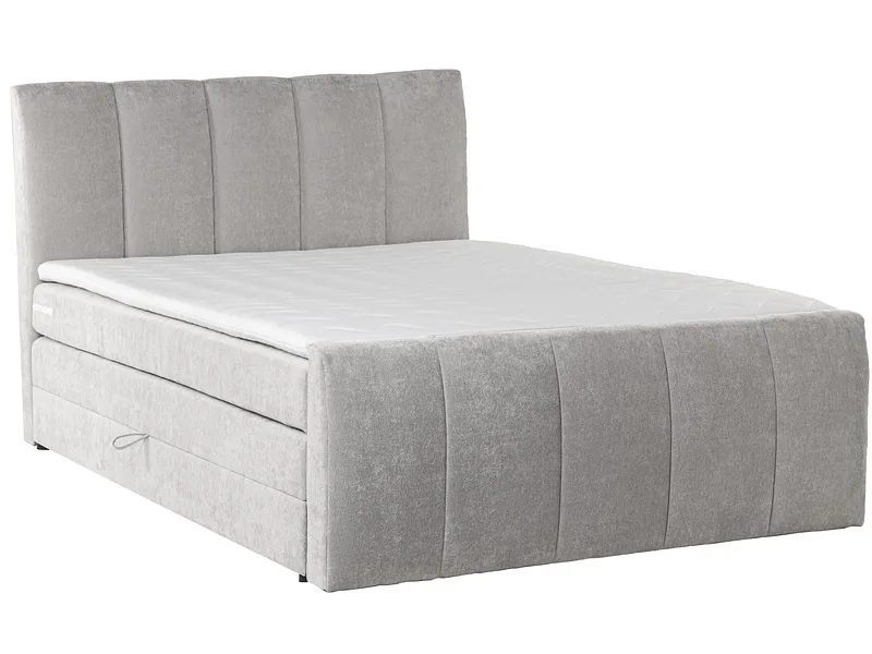 Boxspringbett CAPRI silber 140x200cm halbfest